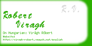 robert viragh business card